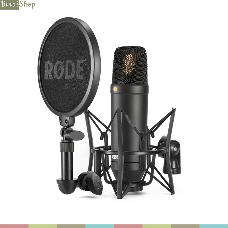 Rode NT1KIT - Micro Condenser 48v, Màng Thu 1 Inch, Hướng Thu Cardioid, Có Shockmount Kèm Màng Lọc Rode SM6