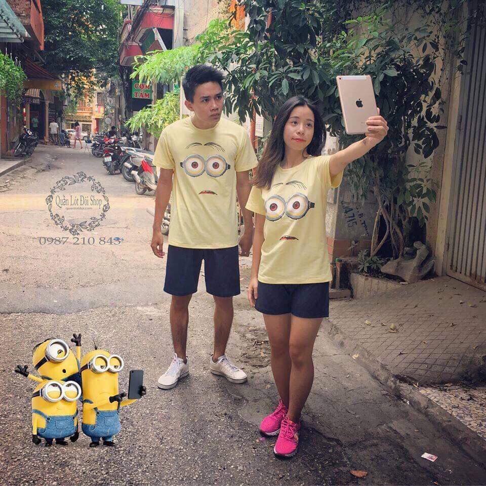 Cực chất: Bộ Quần+Áo đôi cực đẹp hình Minion 100% Cotton