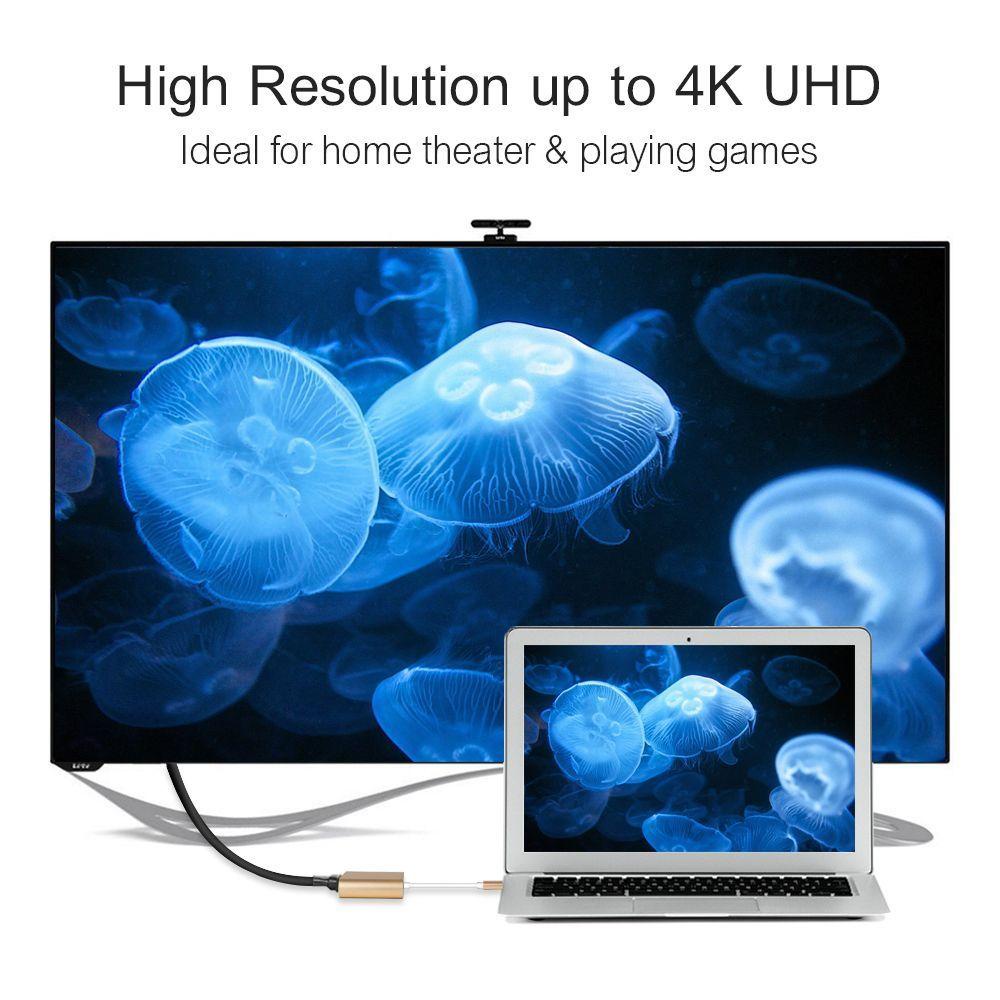 BEBETTERM Cáp ChuyểN ĐổI 3 Trong 1 USB-C 4K HDMI 3 MàU Cho Laptop / PC
