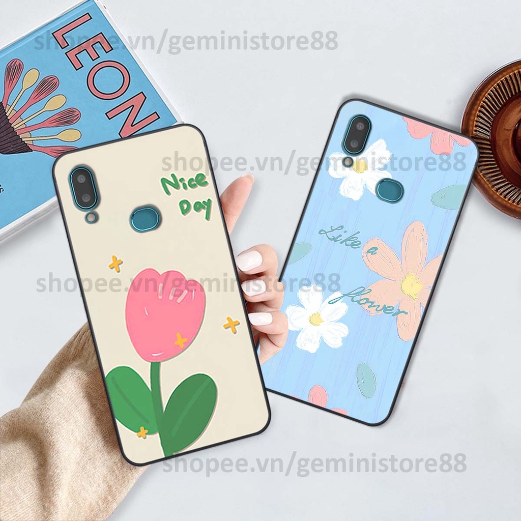 Ốp Samsung A10s in hình hoa lá nhiều màu sắc siêu đẹp, siêu xinh, siêu cá tính