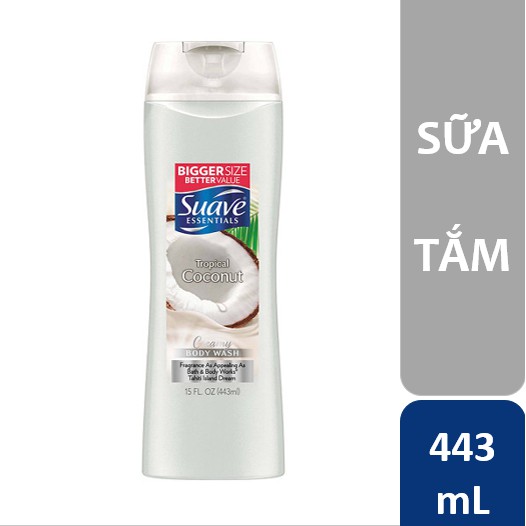 Sữa tắm Suave Essential hương dừa nhiệt đới 443ml