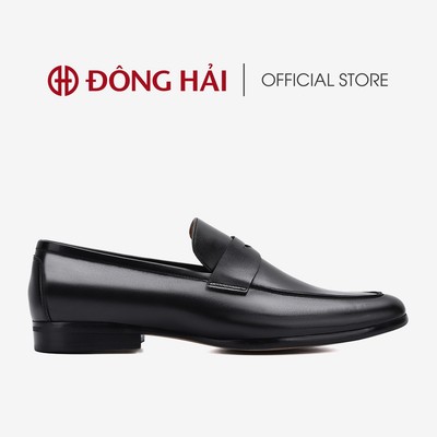 Giày tây nam Đông Hải da bò cao cấp thiết kế penny loafer không dây - G01A4