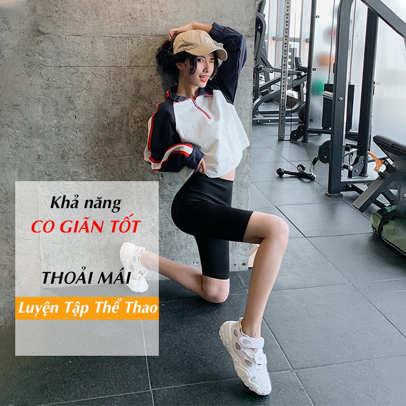 Áo quần legging nữ Lana nâng mông tập thể thao, Quần legging lửng cạp cao co giãn 4 chiều che bụng ulzzang Hàn Quốc