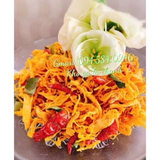 Khô gà lá chanh nhà làm, ngon rẻ vệ sinh túi 500gram