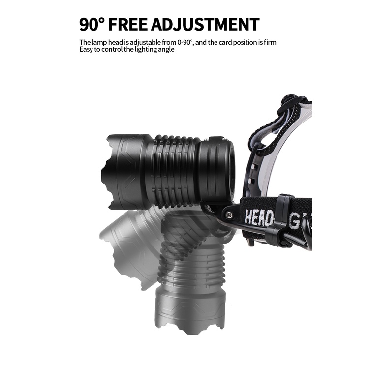 Đèn pha siêu sáng Pocketman 2000000 XHP360 36 lõi Type-C 18650 chất lượng cao chuyên dụng