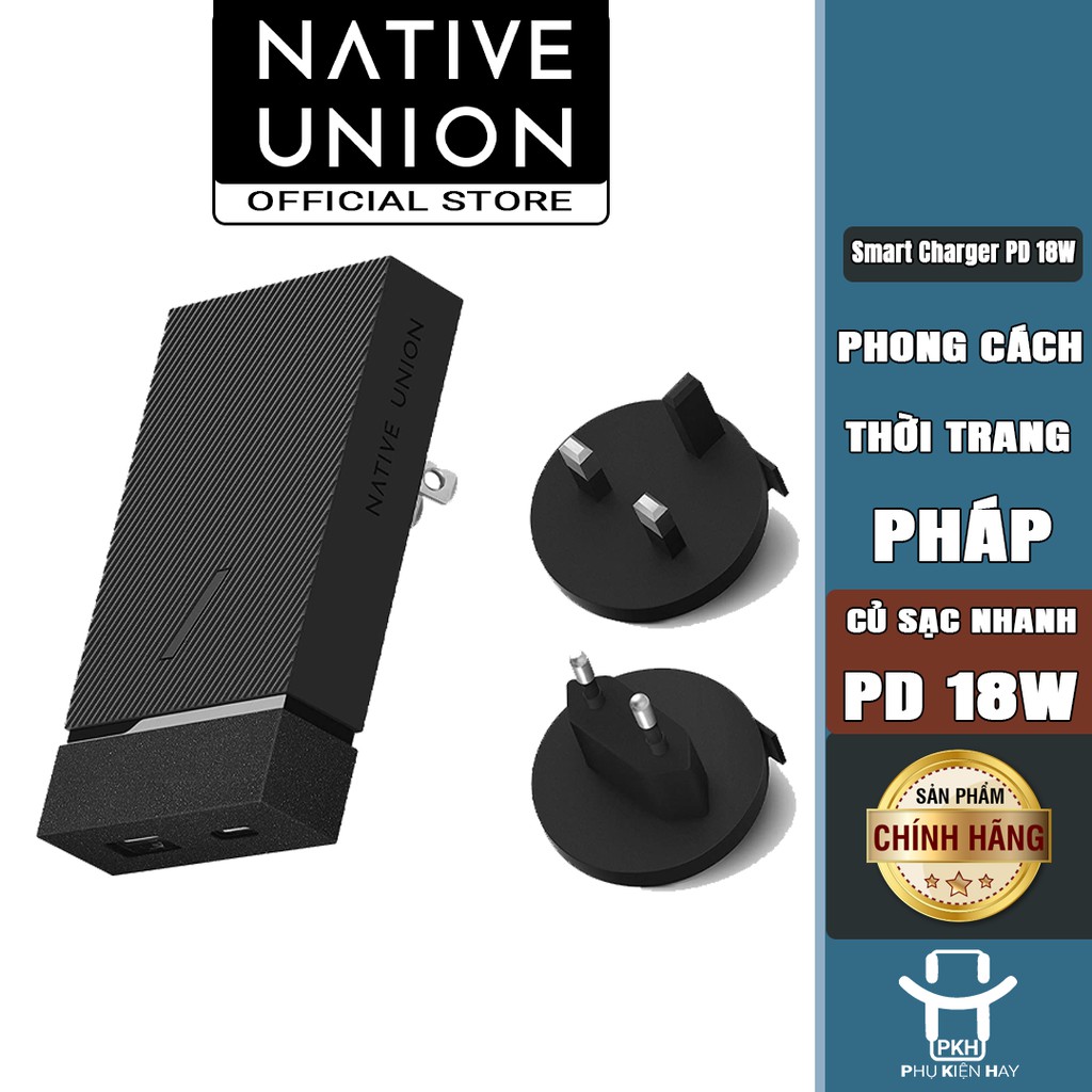 Củ Sạc Nhanh Native Union Smart Charger PD 18W - Hàng Chính Hãng