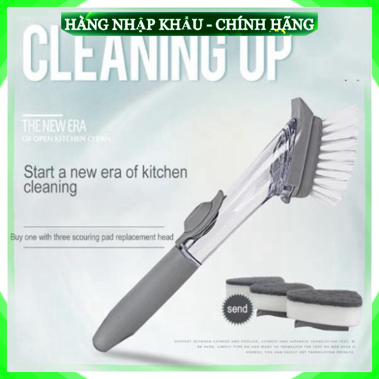 Bàn Chải Nhựa Chà Sàn Cán Dài Xịt Nước Cây Chổi Bọt Biển Cọ Rửa Nhà Bếp Phòng Tắm Vệ Sinh .