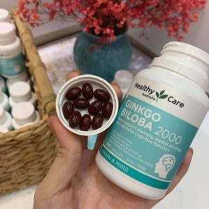 Bổ não Ginkgo Biloba 2000 Healthy Care Úc hộp 100 viên - Tuần Hoàn Máu Não, Tăng Cường Trí Nhớ