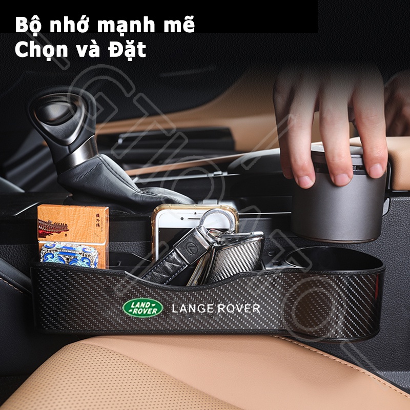GTIOATO Khay Để Đồ Khe Ghế Ô Tô Khay ĐựNg Đồ Ô Tô Khay Đựng Đồ Khe Ghế Ô Tô Sợi Carbon Khay Đựng Đồ Đa Năng Cắm Khe Ghế Xe Đồ Đa Năng Cắm Khe Ghế Ô Tô Trang Trí NộI ThấT Ô Tô Cho Land Rover Defender Evoque Discovery VELAR Range