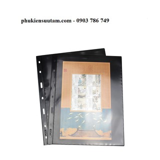 Combo 10 phơi đựng tem sưu tầm 1 ngăn màu đen PHUKIENSUUTAM - CB10TST