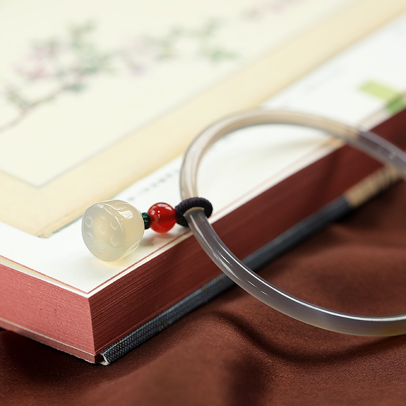 [Hàng Mới Về] Mặt Trang Sức Nhẫn Màu Xám Đá Canxedony