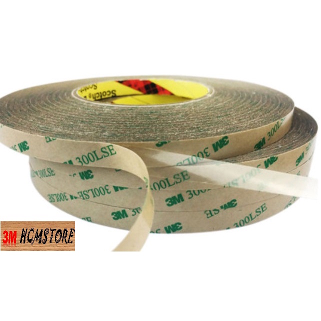 3M 300LSE 93015 15mm dài 55met BĂNG KEO 2 MẶT MỎNG 300LSE - TRONG SUỐT chuyên DÁN CẢM ỨNG, CHỊU NHIỆT chuyên dán nhựa