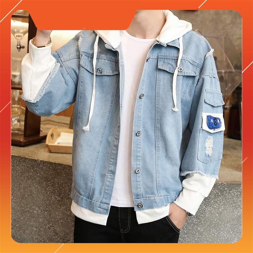 [ Sale Off ] áo khoác jean nam,khoác jean Unisex cao cấp KJC36 thời trang trẻ em
