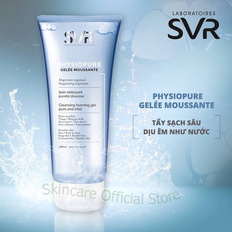 SVR Sữa rửa mặt SVR Physiopure Gelee Moussante dành cho da nhạy cảm