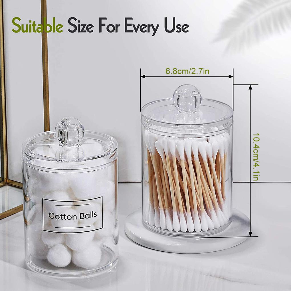 Set 2 Giá Đỡ Bông Tẩy Trang Bằng Acrylic Tiện Dụng