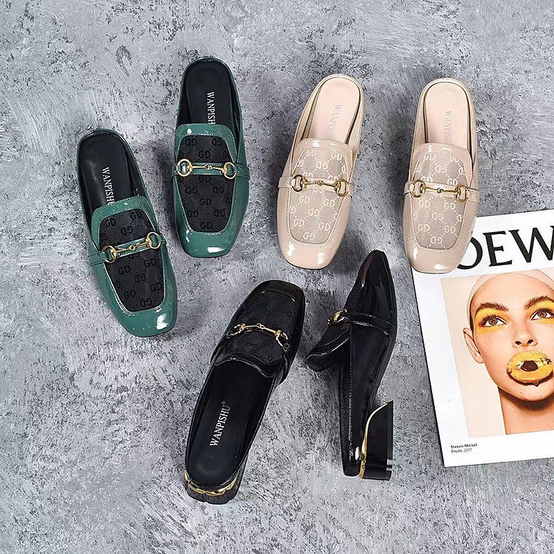 Dép Bít Mũi Phối Lưới Phong Cách Thời Trang Mới Có Size 41