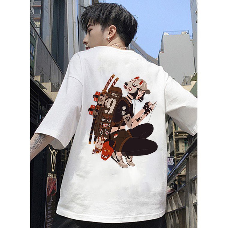 Áo thun unisex form rộng phong cách Nhật Bản đẹp độc lạ vải dày mịn 2019T1632