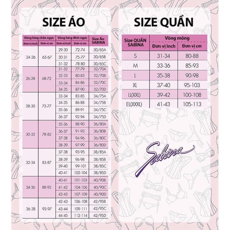 Áo ngực  Sabina xuất xịn có gọng mút mỏng size 32 và 34