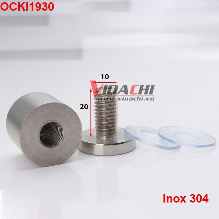 Ốc Chân Kính - Ốc Chân Kính Inox - 19*30mm - Bộ 4 Cái CAO CẤP