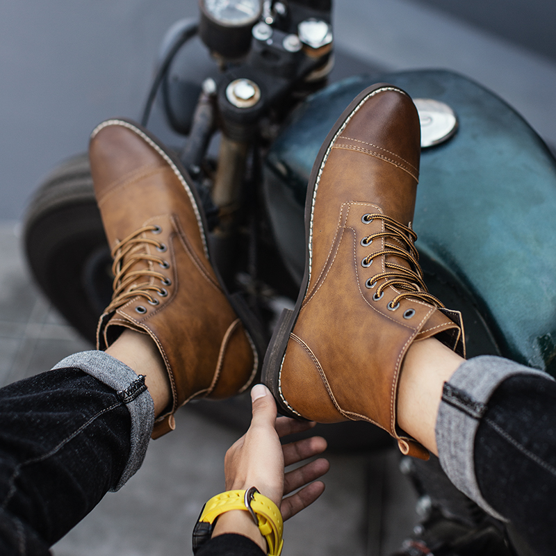 Giày Bốt Da Thời Trang Dành Cho Nam Size 39-48 Size 48