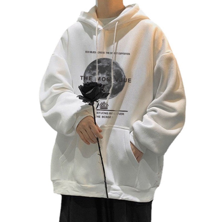 Áo hoodie dáng rộng in hình hoạt hình thời trang mùa thu dành cho nam Triple A 2022