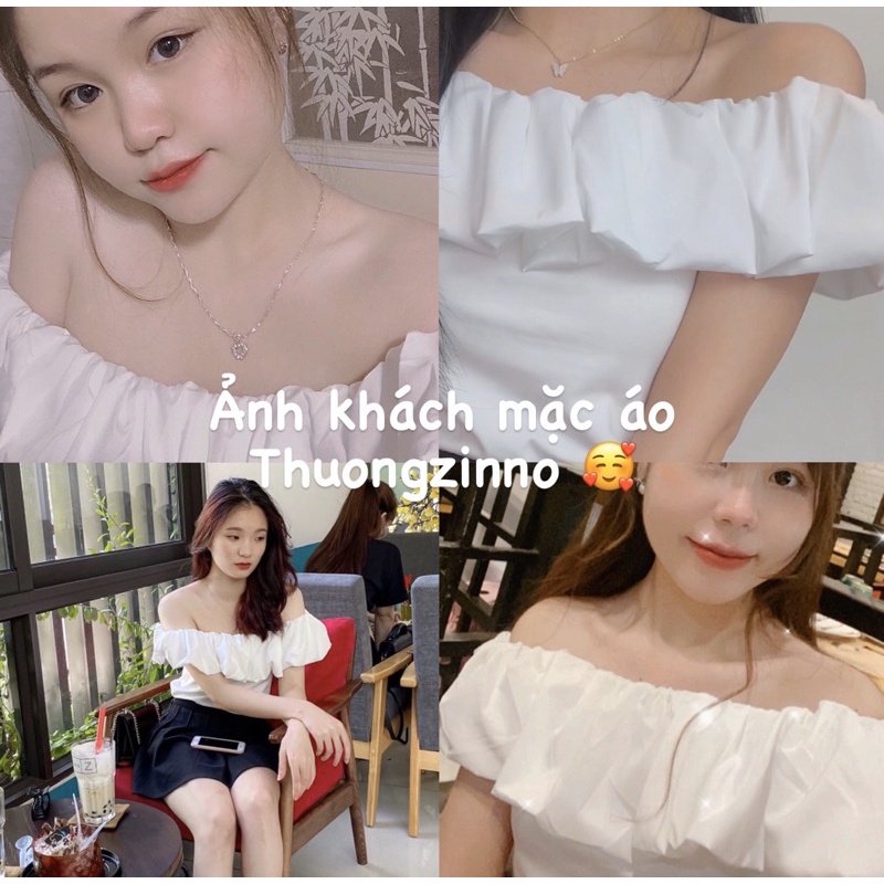 [HÀNG THIẾT KẾ]ÁO TRỄ VAI JULYA NHÚN BÈO TIỂU THƯ ÁO CROPTOP HÀNG QUẢNG CHÂU