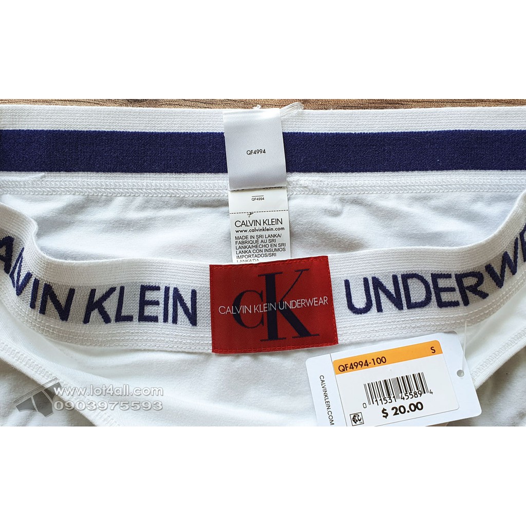 [AUT.] Quần lót nữ Calvin Klein QF4994 Monogram Bikini White