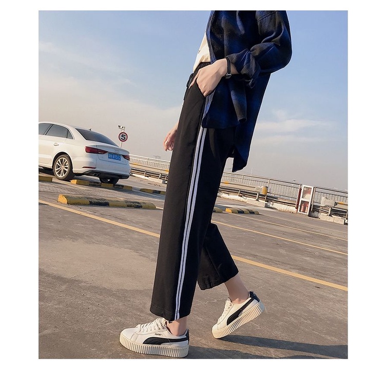 Quần Ống Rộng Lưng Cao Màu Xám Mới Dành Cho Nữ