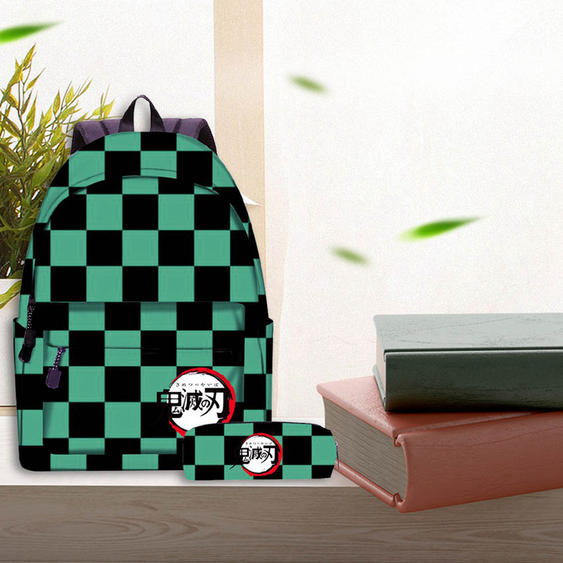 Ba lô hình Kimetsu no Yaiba Tanjiro Kamado Nezuko Kamado Zenitsu Agatsuma Giyuu Tomioka phong cách thời trang cho nữ