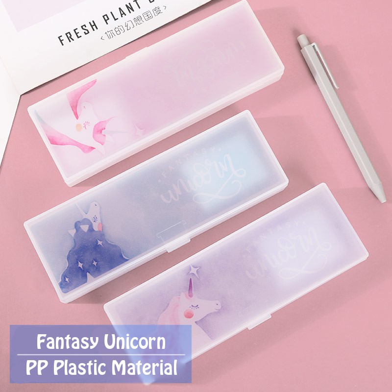 Túi Đựng Bút Bằng Nhựa Họa Tiết Kỳ Lân Pinkabulous Fantasy Ốp