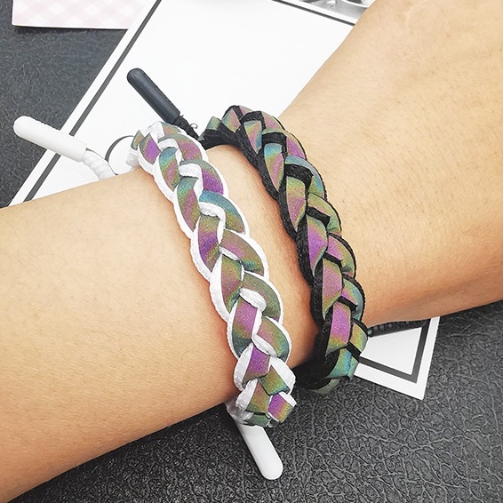 Vòng tay LWCC kiểu dệt phản quang thời trang cho cả nam và nữ