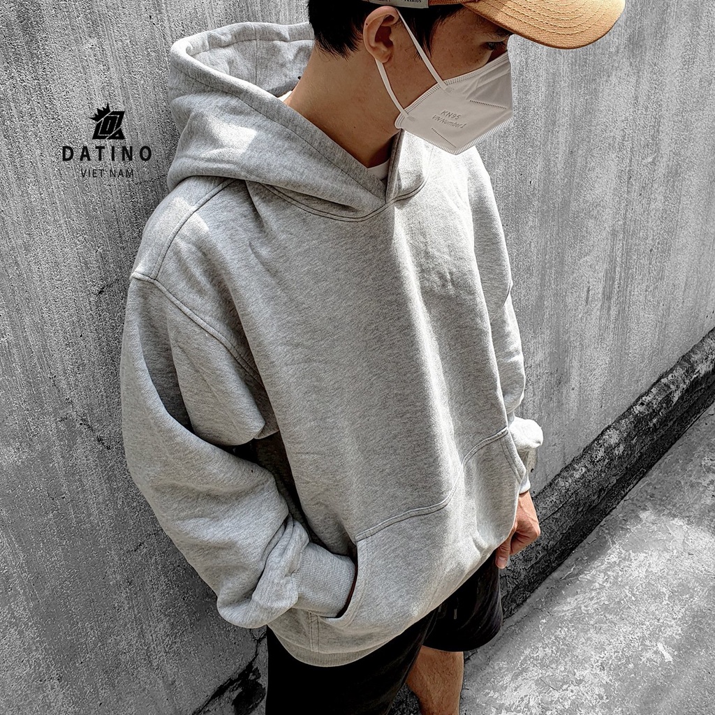 Áo hoodie thun nỉ DATINO trơn hàng chính phẩm 100% Cotton mịn cao cấp chất dày dặn, chuẩn xịn