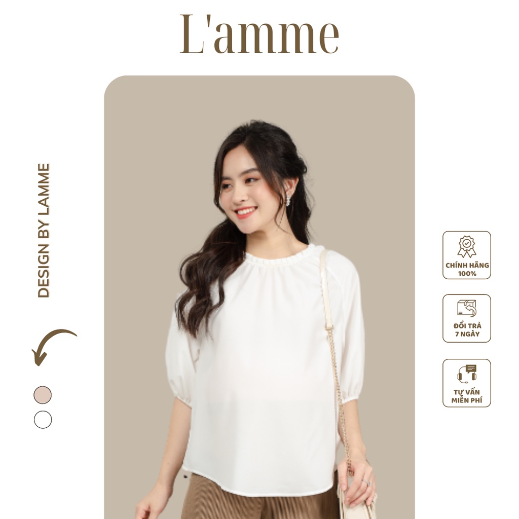 Áo bầu Mia Shirt chất lụa cao cấp đơn giản tinh tế thiết kế bởi LAMME