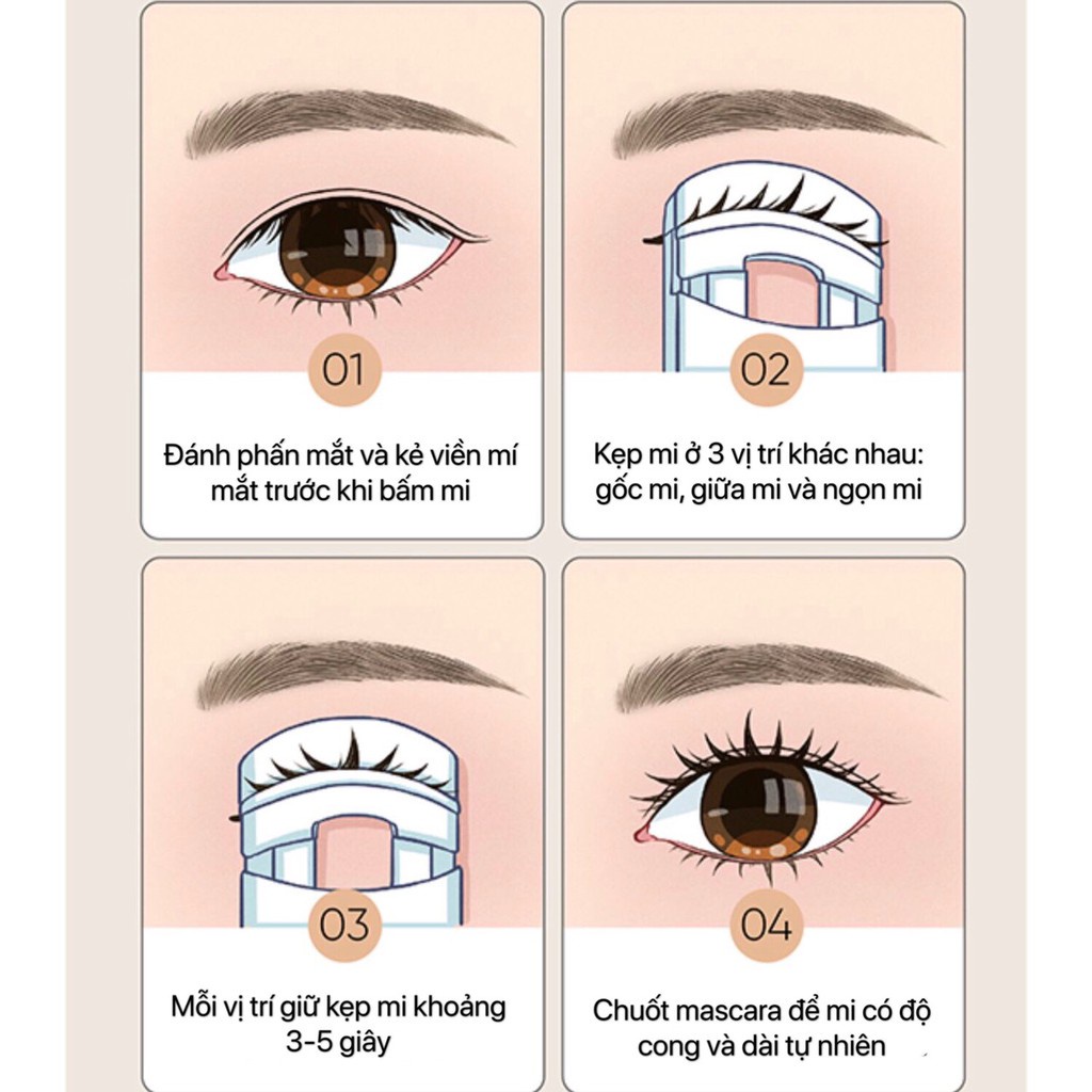 Dụng Cụ Bấm Cong Mi Thiết Kế Hình Mèo Dễ Thương