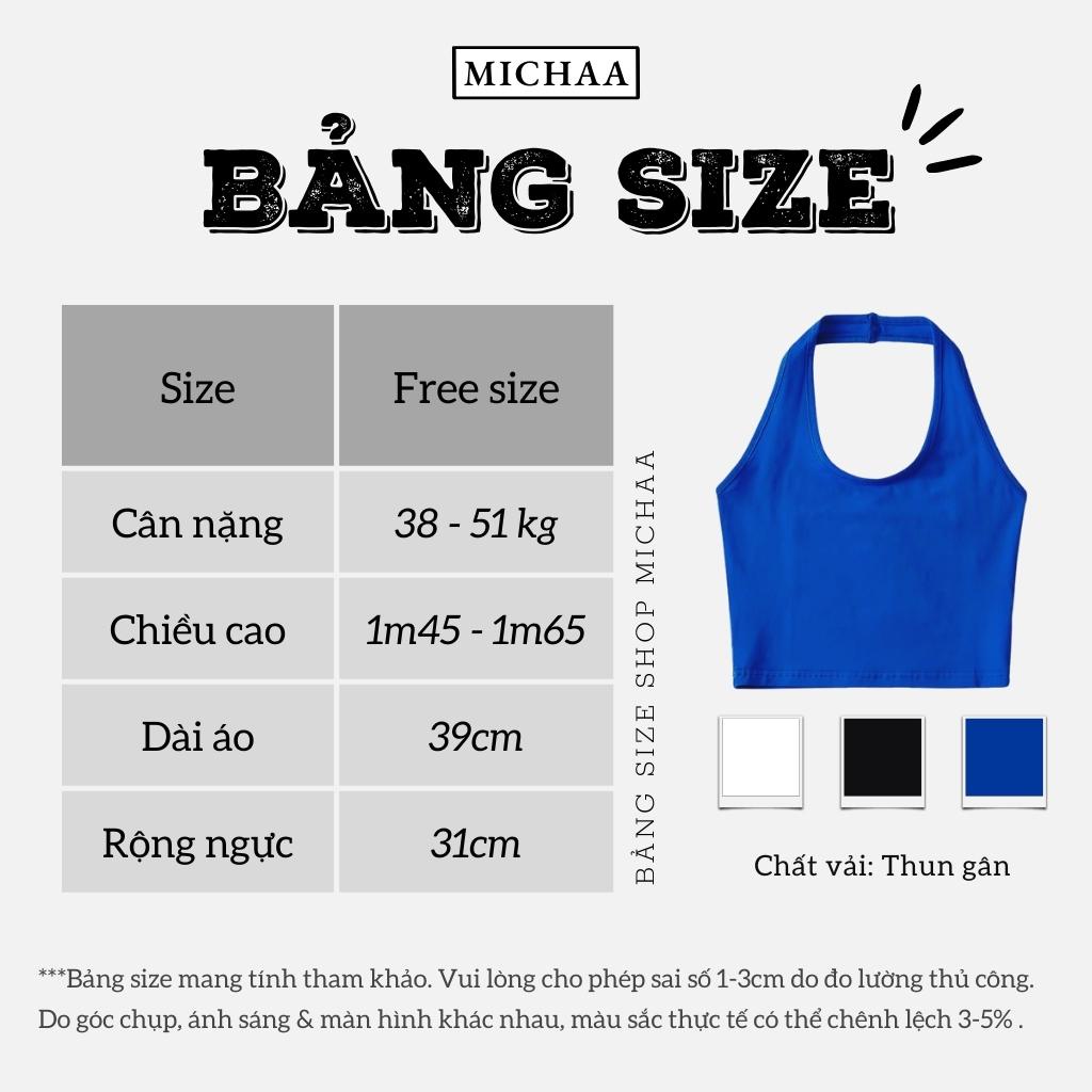 Áo Croptop YẾM CỔ POLO Nữ Hở Lưng Kiểu Choàng Cổ Thời Trang - MICHAA