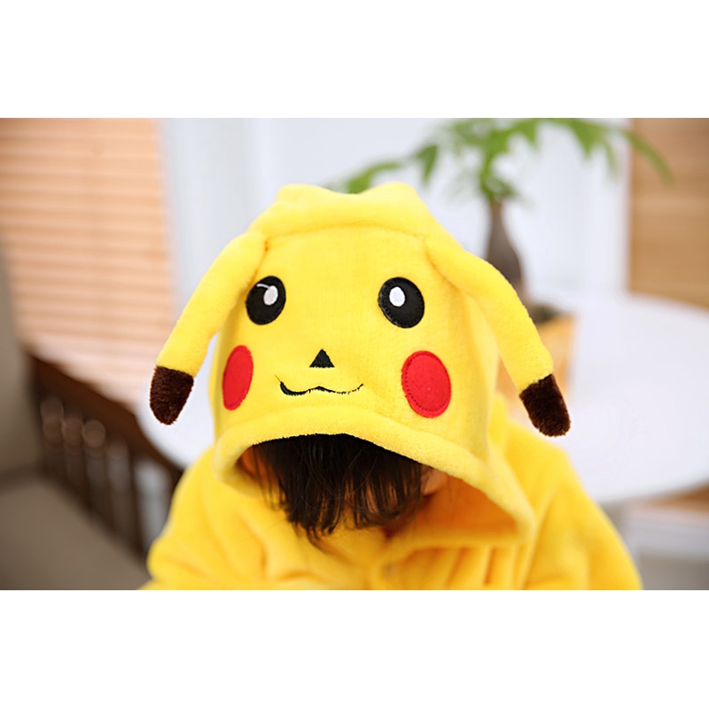 Đồ ngủ liền thân hình pikachu dễ thương dành cho bé trai và bé gái