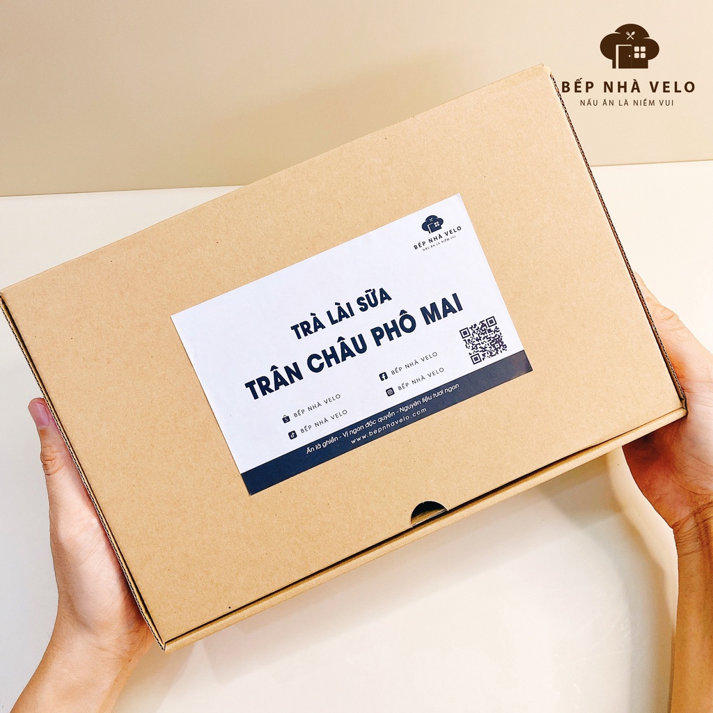 Set Trà Lài Sữa Trân Châu Phô Mai - Trà sữa Pana Cotta - Nấu được 4.5L Cốt Trà - Bếp Nhà Velo