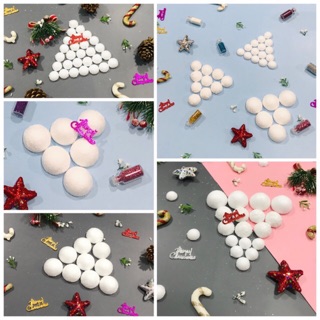 Mút xốp bi tròn - Mút xốp bán tròn 2cm 3cm 4cm phụ kiện trang trí Noel, phụ kiện handmade,.......