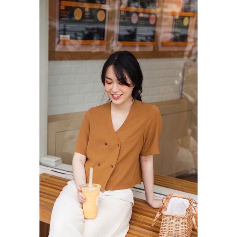 Rập giấy áo nữ cổ tim dáng xuông
