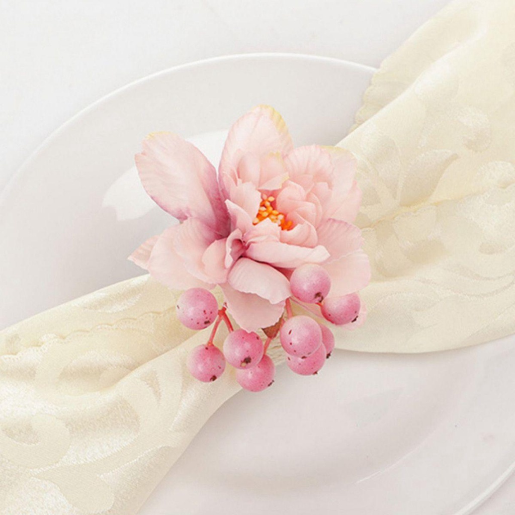 Mocho Vòng Khóa Khăn Ăn Khách Sạn Hoa Giả Thanh Lịch Cho Nhà Ở / Khách Sạn