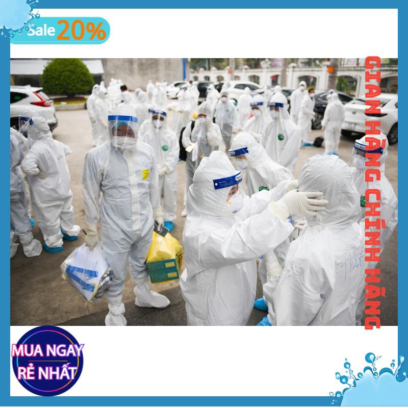 Bộ Quần Áo Bảo Hộ Y Tế VinGuard Vin-2000 Pro Không Có Viền Xanh Hàng Cao Cấp