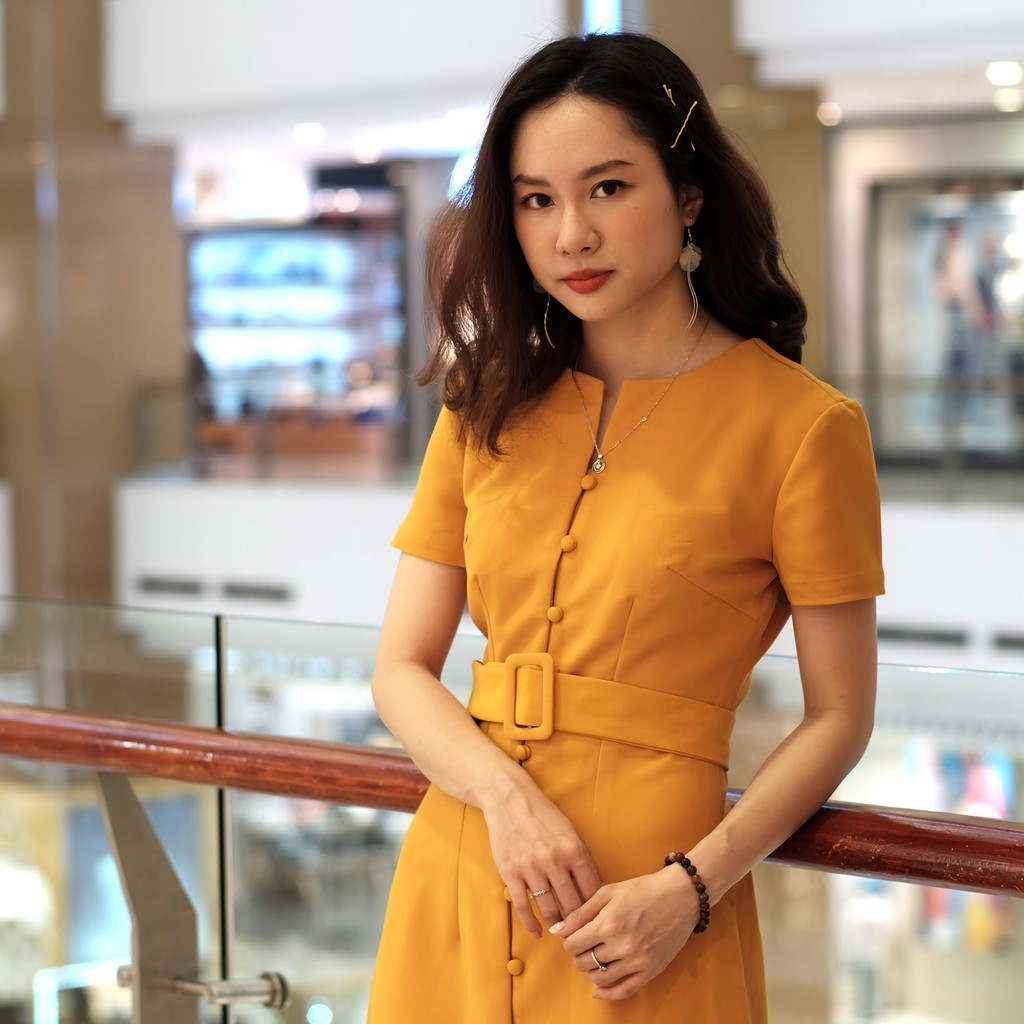 Đầm váy dáng suông màu vàng YELLOW CLOUD DRESS | ÁNG MÂY VÀNG