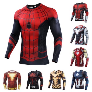 Áo thun raglan tay dài in hình người nhện far from home 3d cho nam