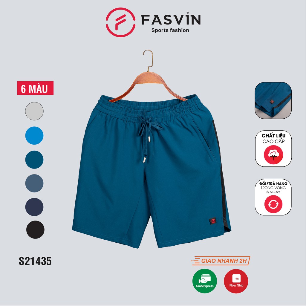 Quần short thể thao nam Fasvin S21435.SG chất liệu poly cao cấp mềm mịn cao cấp