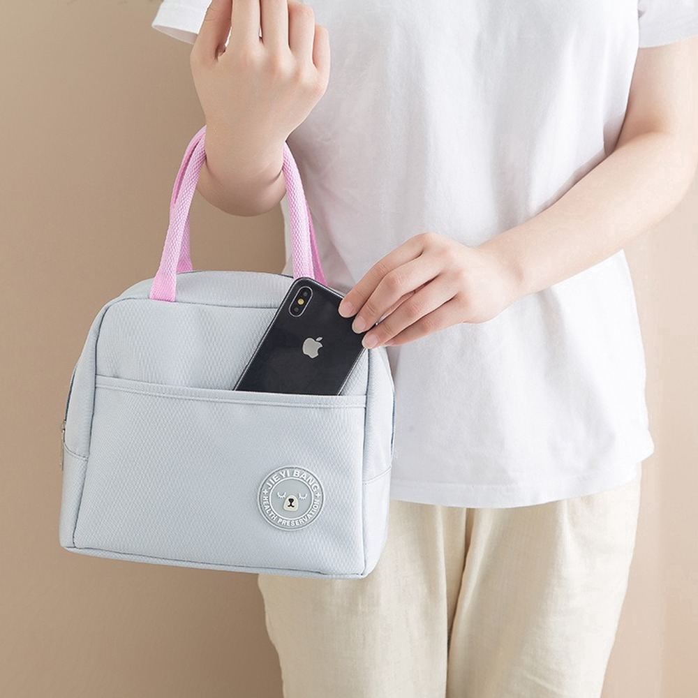Túi đựng đồ ăn trưa cách nhiệt diện tích rộng cho học sinh