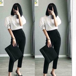 Quần baggy cạp chun có anh thật