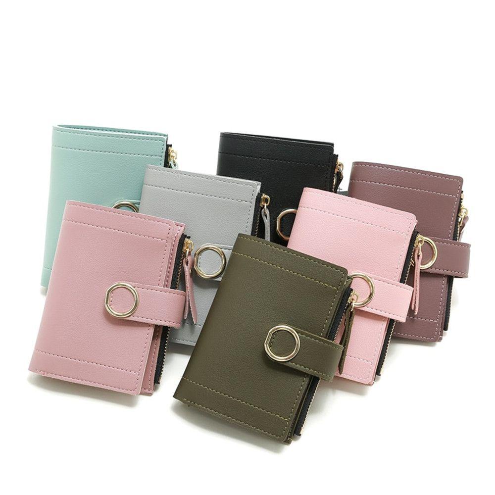 Ví Nữ Ngắn Có Khóa Kéo Thiết Kế Đơn Giản