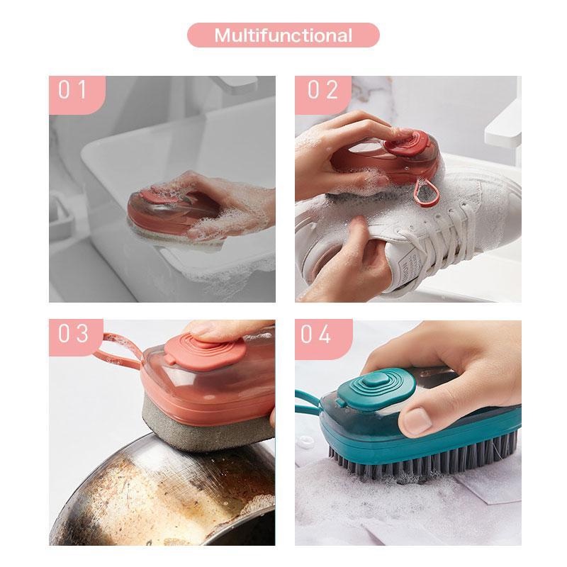 1 Bàn Chải Thủy Lực Lông Mềm Tự Động Rửa Giày Dép Quần Áo Đa Năng Sáng Tạo