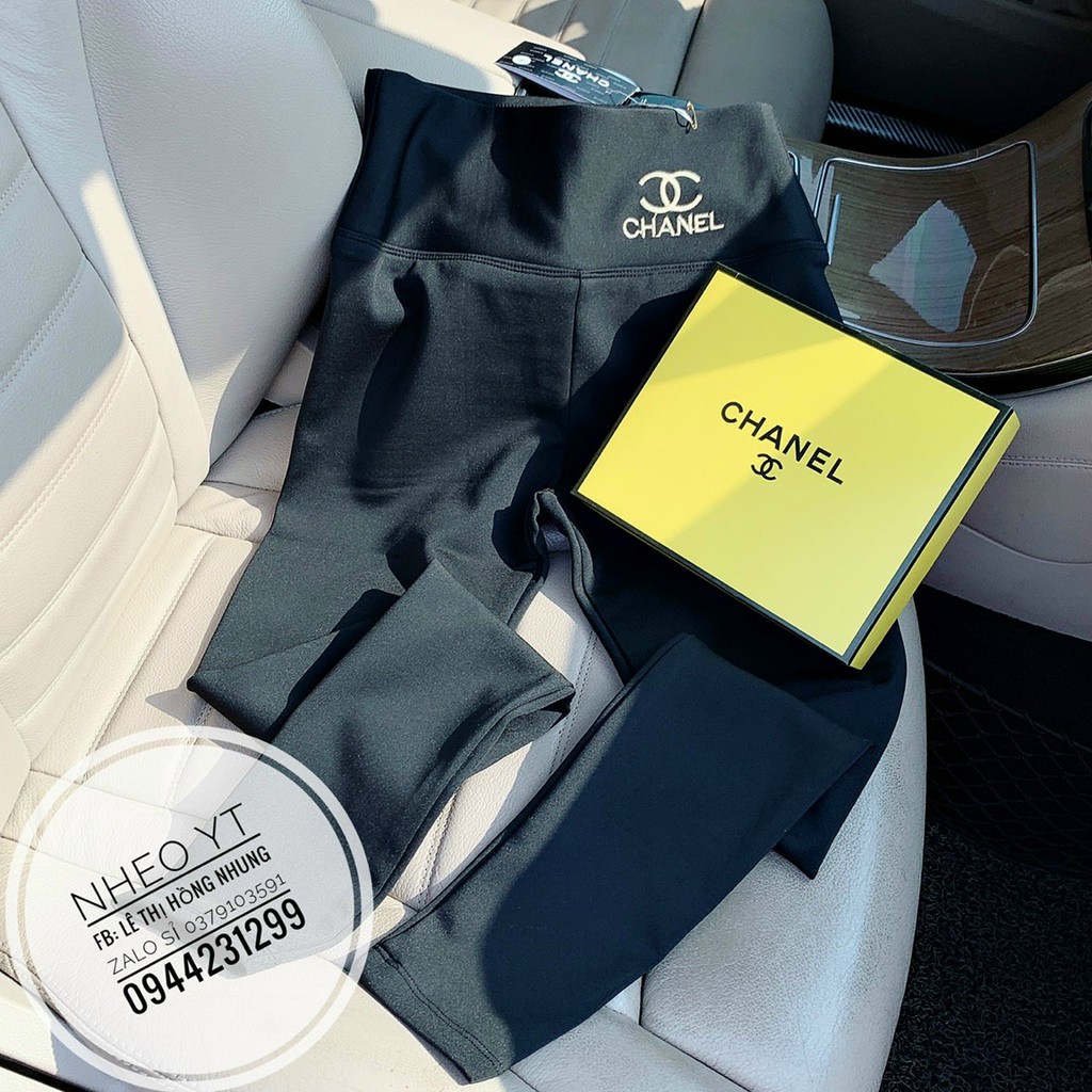 Quần legging nữ 2 túi sau kèm vỏ giấy