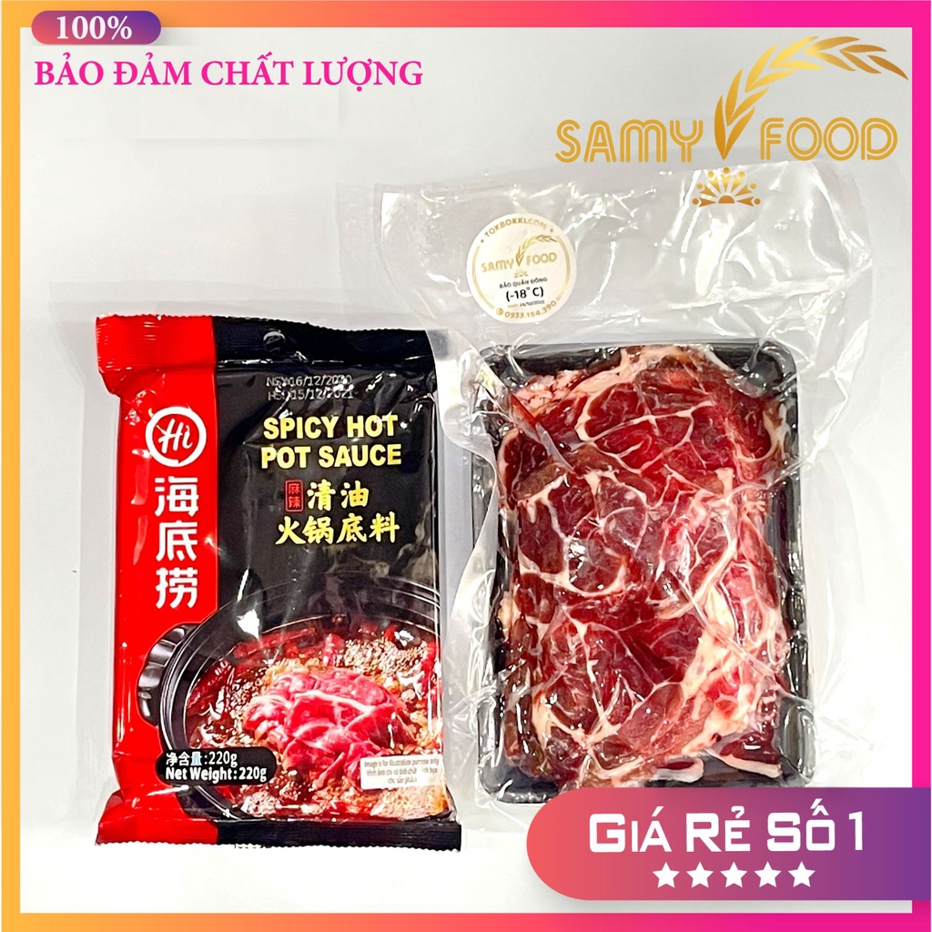 [SET LẨU] BẮP BÒ ÚC NHẬP KHẨU + CỐT LẨU BÒ TÁI CAY HAIDILAO